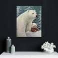 thumbnail image 4 of COMIO  Polar Bear &amp; Cub Winter Scene Canvas Wall Art, 4 of 4