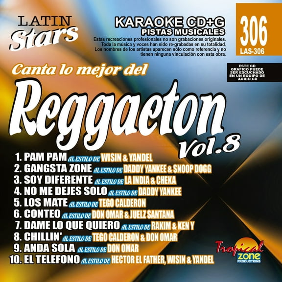 Karaoke Latin Stars 306 Reggaeton Vol. 8