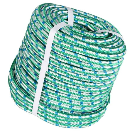 

Double Braid Polyester Nylon Pulling Rope 1/2 x 150 FT High Force Polyester Load Arborist Rigging Rope Sailing Rope Abrasion Resistant UV Resist Green/White/Blue
