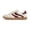 Beige/Red, variant on LUCKY STEP Womens Retro Suede Sneakers Gum Sole Low-Top Casual Shoes,White&Grey
