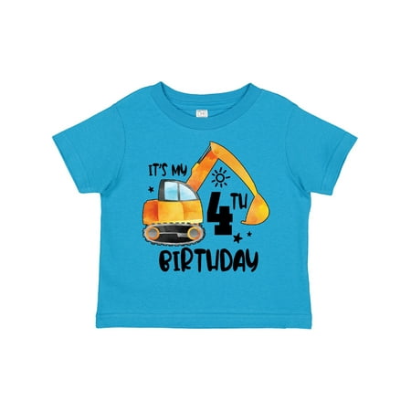 

Inktastic Construction Truck It s My 4th Birthday Gift Toddler Boy or Toddler Girl T-Shirt
