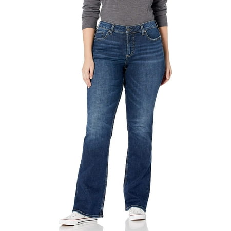 Silver Jeans Co. Womens Plus Size Suki Curvy Fit Mid Rise Slim Bootcut Jeans  | Walmart Canada