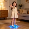 thumbnail image 6 of FINALGANG Kids Open Toe Single Strap Slide Slippers With 3D Cartoon Decor Colorful Light-Up Sole For Indoor Outdoor Summer Daily Wear Blue, 6 of 6