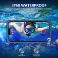 thumbnail image 2 of Compatible with iPhone 14 Case Waterproof, Built-in Screen & Camera Protector IP68 Underwater Full Body 14FT Military Dropproof Shockproof Phone Case 6.1"-Black/Clear, 2 of 14