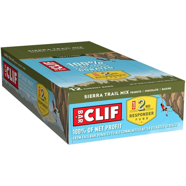 Clif Bar, Sierra Trail Mix, 12 Energy Bars, 2.4 Oz each