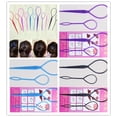 thumbnail image 1 of 2PCS Hair Loop Styling Tool Topsy Tail Hair Braid Ponytail Styling Clip Bun Maker For Girls Hairstyle, 1 of 5