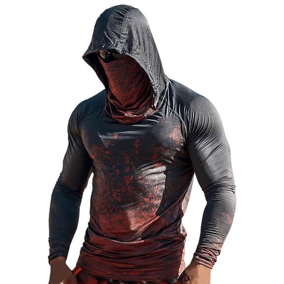 Men's Hoodies Casual Pullover Hooded Sweatshirt Print Long Sleeved Athletic Hoodie Fall Outfits 2026
