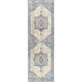 thumbnail image 3 of nuLOOM Ethel Medallion Fringe Runner Rug, 2' 6" x 8', Light Blue, 3 of 4