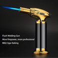 thumbnail image 4 of Butane Torch, Kitchen Torch Cooking Torch Creme Brulee Torch, Refillable Adjustable Flame Lighter for DIY, Creme, Brulee, BBQ and Baking(Butane Gas Not Included),Black,135mm, 4 of 7