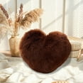 thumbnail image 4 of Kumdkd Faux Wool Heart-Shaped Pillow, 15.75x11.81 Inch Long-Pile Plush Throw Cushion for Living Room Sofa, Bedroom Decor, Cute Brown Gift for Girls, Valentine's Day or Christmas Present, 4 of 6