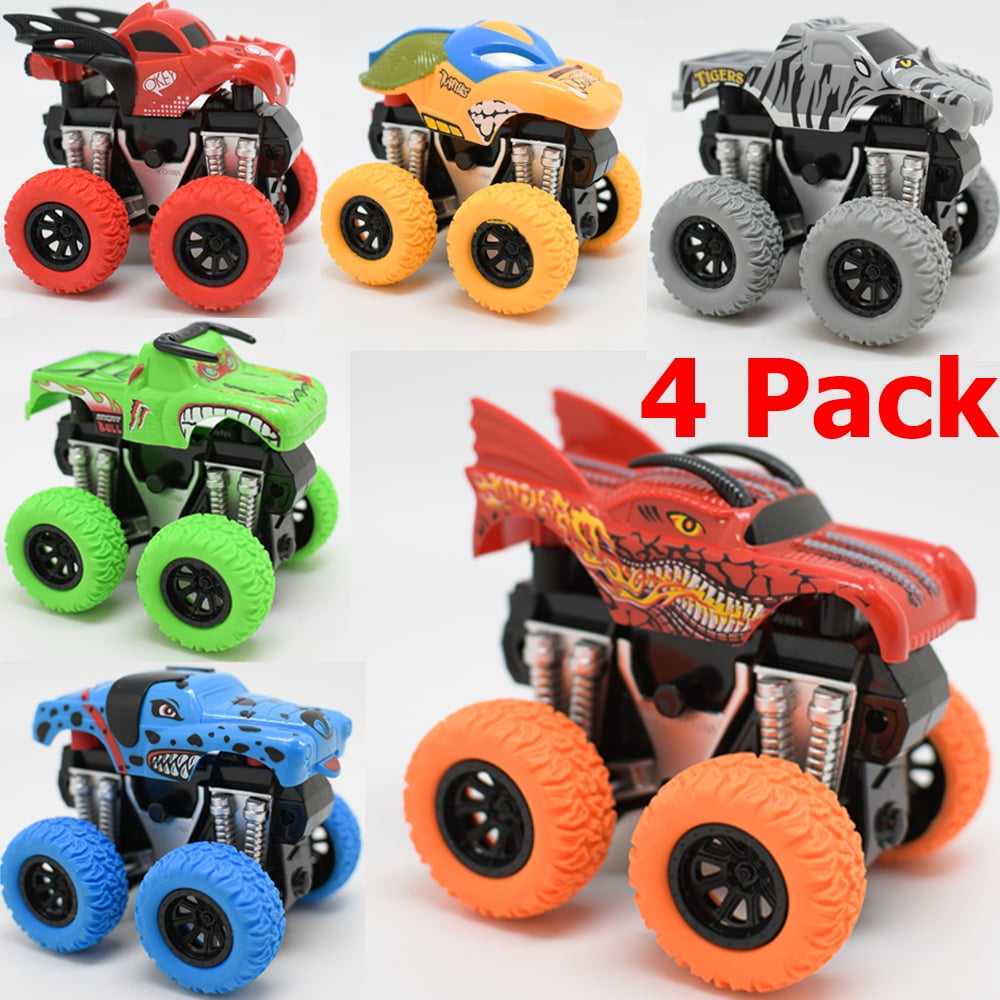 Monster Trucks Friction Toys Big Wheels 4x4 Digger Car Jam Party Favors