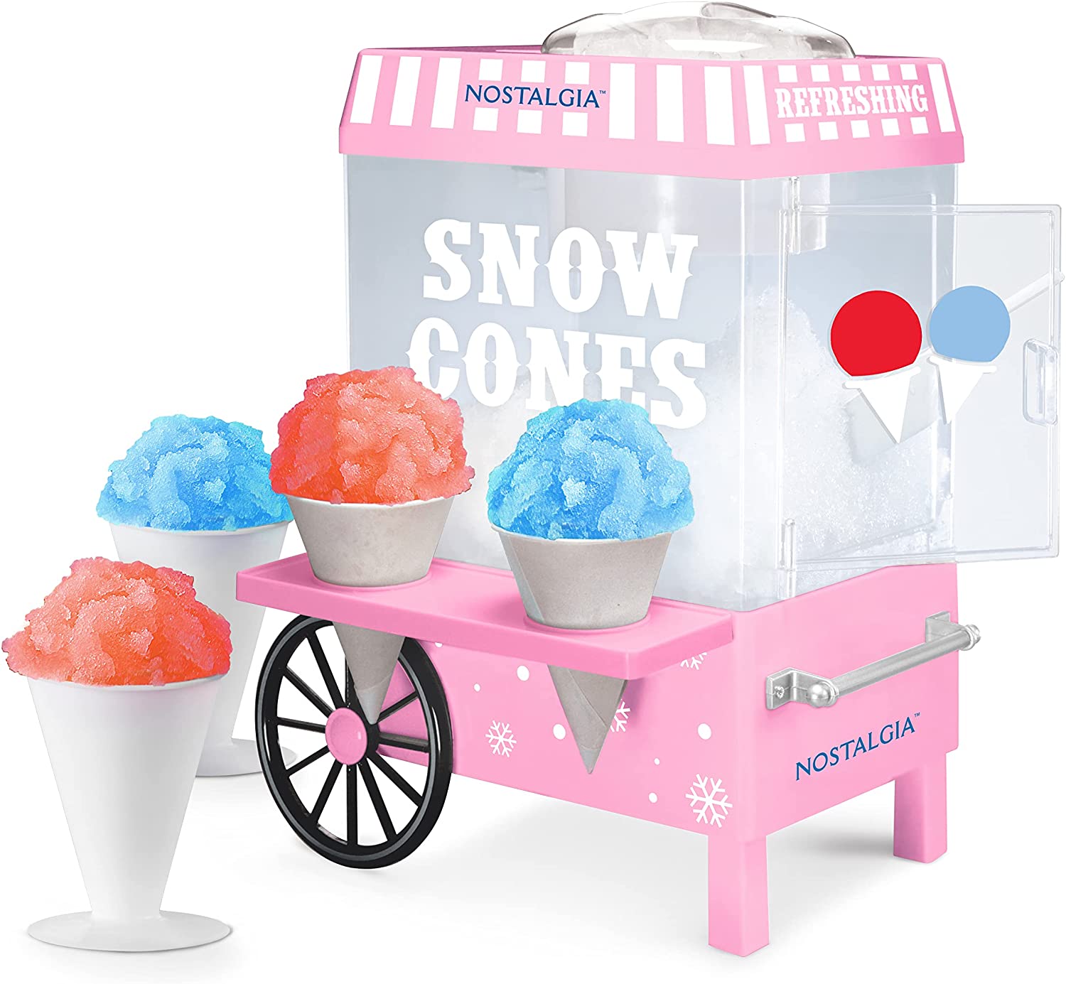 Nostalgia Vintage Countertop Snow Cone Maker Makes 20 ICY Treats