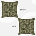 thumbnail image 3 of Haiem Green Snake Skin Print Velvet Soft Solid Decorative Square Throw Pillow Covers Set with Elegant Piping Christmas Cushion Case for Sofa Bedroom Car-16"x16", 3 of 8