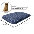 thumbnail image 2 of Camo Pet Bed, Retro Composition of Grunge Camouflage Pattern Print in Modern Blue Tones, Resistant Pad for Dogs and Cats Cushion with Removable Cover, 24" x 39", Pale Blue and Dark Blue, by Ambesonne, 2 of 4