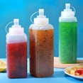 thumbnail image 2 of 2 botellas de plástico para condimentos, 800 ml, botellas transparentes para cocina, dispensador de vinagre para salsa, aceite, salsa de tomate, mostaza, aderezo para ensalada, 2 of 8