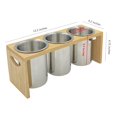 thumbnail image 4 of Flatware Caddy Stainless Steel Cutlery Holder With Wood Base, 4 of 4
