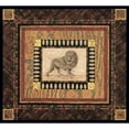 thumbnail image 3 of Gladding, Pamela 22x20 Black Modern Framed Museum Art Print Titled - Lion, 3 of 5