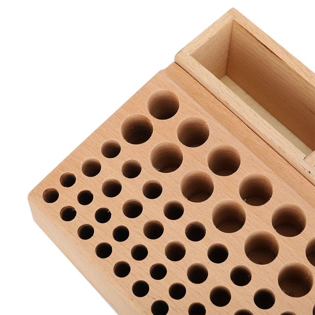Hand Work Holder Leather Tool Rack, Leather Craft Tool Box, Wood Rack For Leather Jewelry Stamps Wood DIY Leather Craft 98 Holes