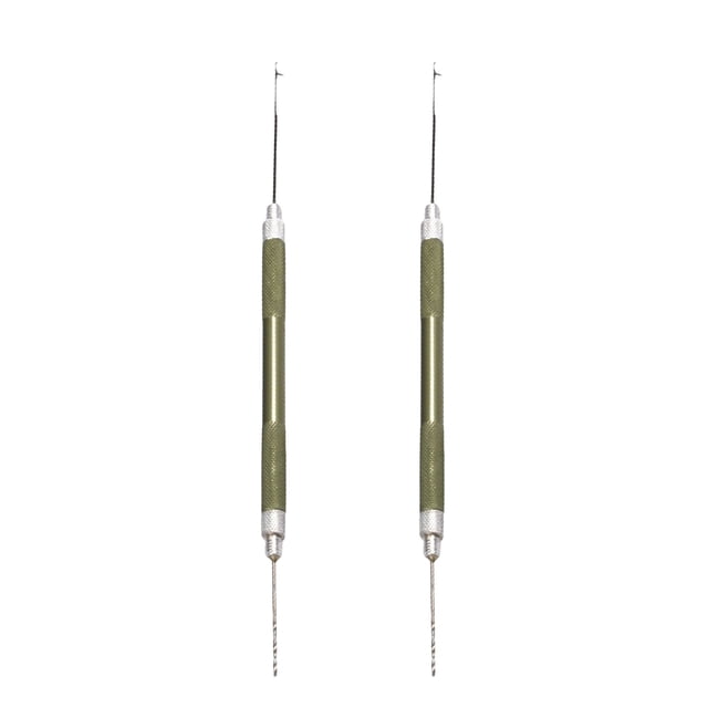 facefd 2pcs Splicing Tool Set Rotating Rigs Drill Hooks Tool Tools Needle Aluminum Alloy Multi-use Accessories Silver Green