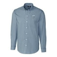 thumbnail image 2 of Men's Cutter & Buck Navy Los Angeles Chargers Throwback Logo Easy Care Stretch Gingham Long Sleeve Button-Down Shirt, 2 of 3