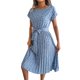 thumbnail image 4 of Lucakuins, vestido de playa de manga corta para mujer, vestido de fiesta plisado con estampado Floral informal de verano, ropa de calle Lucakuins moda, 4 of 7