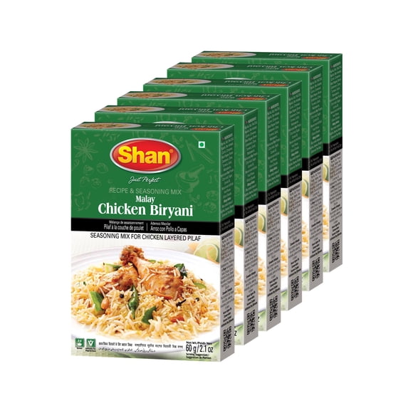 Shan Biryani Malay Chicken, 60 Gram (Pack of 6)