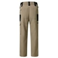 thumbnail image 3 of Youthup Men's Solid Color Cargo Pants, Moisture-Wicking Breathable Casual Workwear for Spring Summer Fall, 3 of 10