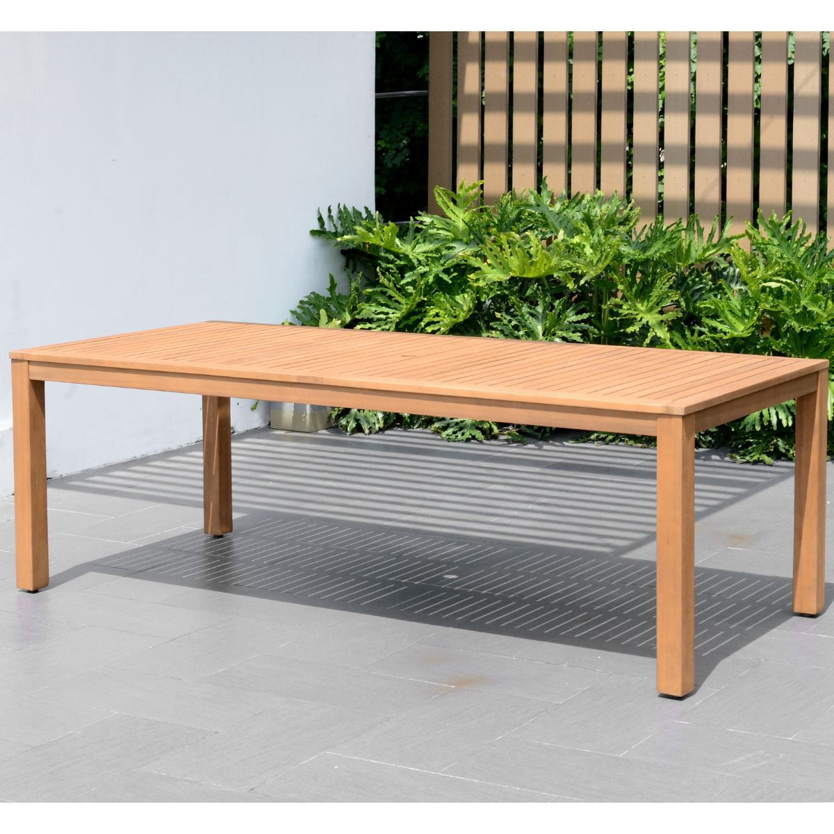 Amazonia Allende 9-Piece 100% FSC Teak Finish Wood Rectangular Patio Dining Set