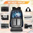 thumbnail image 3 of Yspwyqan Kids Backpack Set for Boys Ages 8-12, Sea Bubble Blue Axolotl Backpack and Lunchbox Set with Water Bottle Bag, Large Capacity Front Pocket Adjustable Straps Schoolbag, 3 of 7