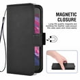 thumbnail image 4 of Case Compatible with Motorola Moto X4 - Synthetic Leather Wallet Case with Card Slots Stand In Black, 4 of 6