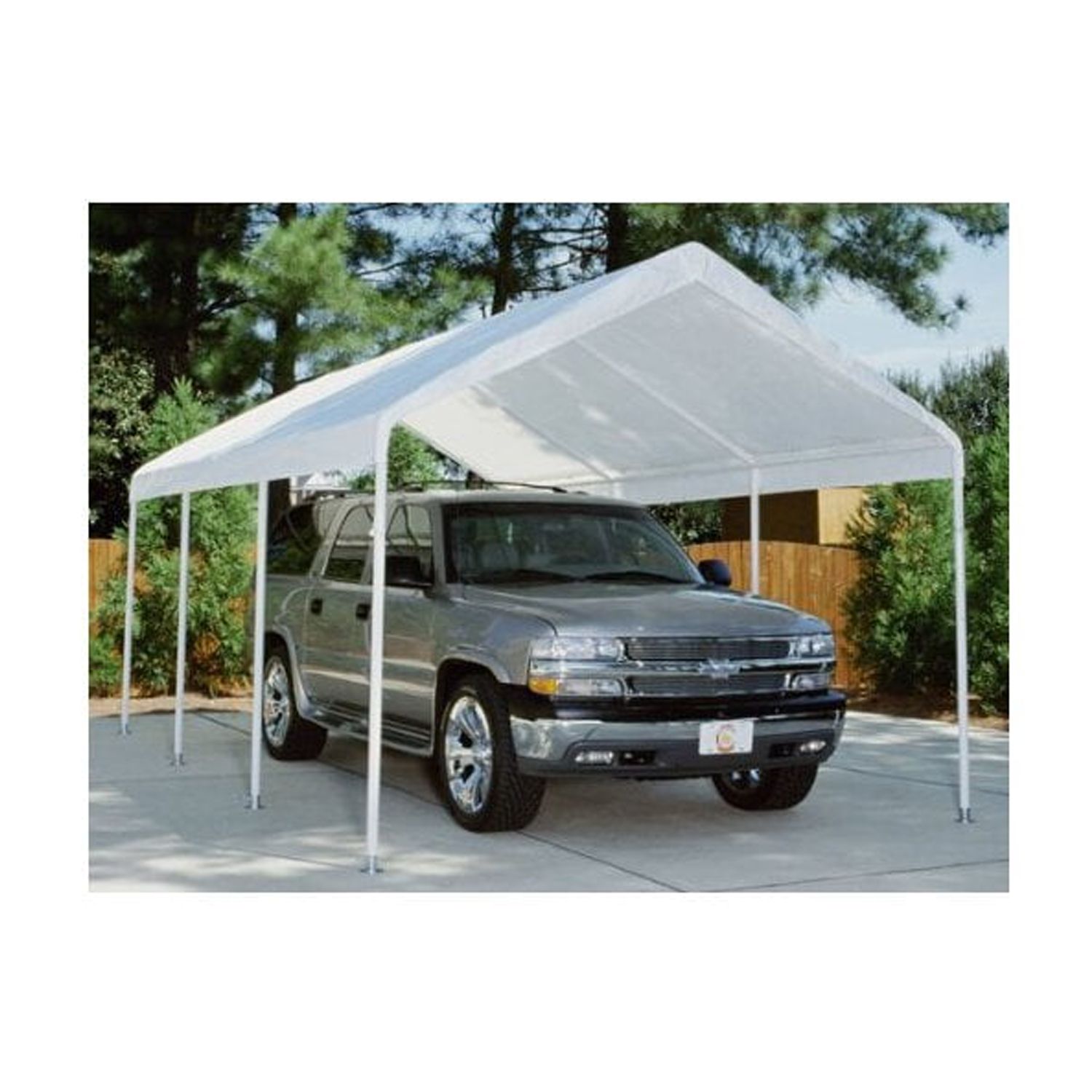 Large Carport Canopy with Steel Frame - 2 Car Shelter, Patio Cover, Outdoor Event Shade