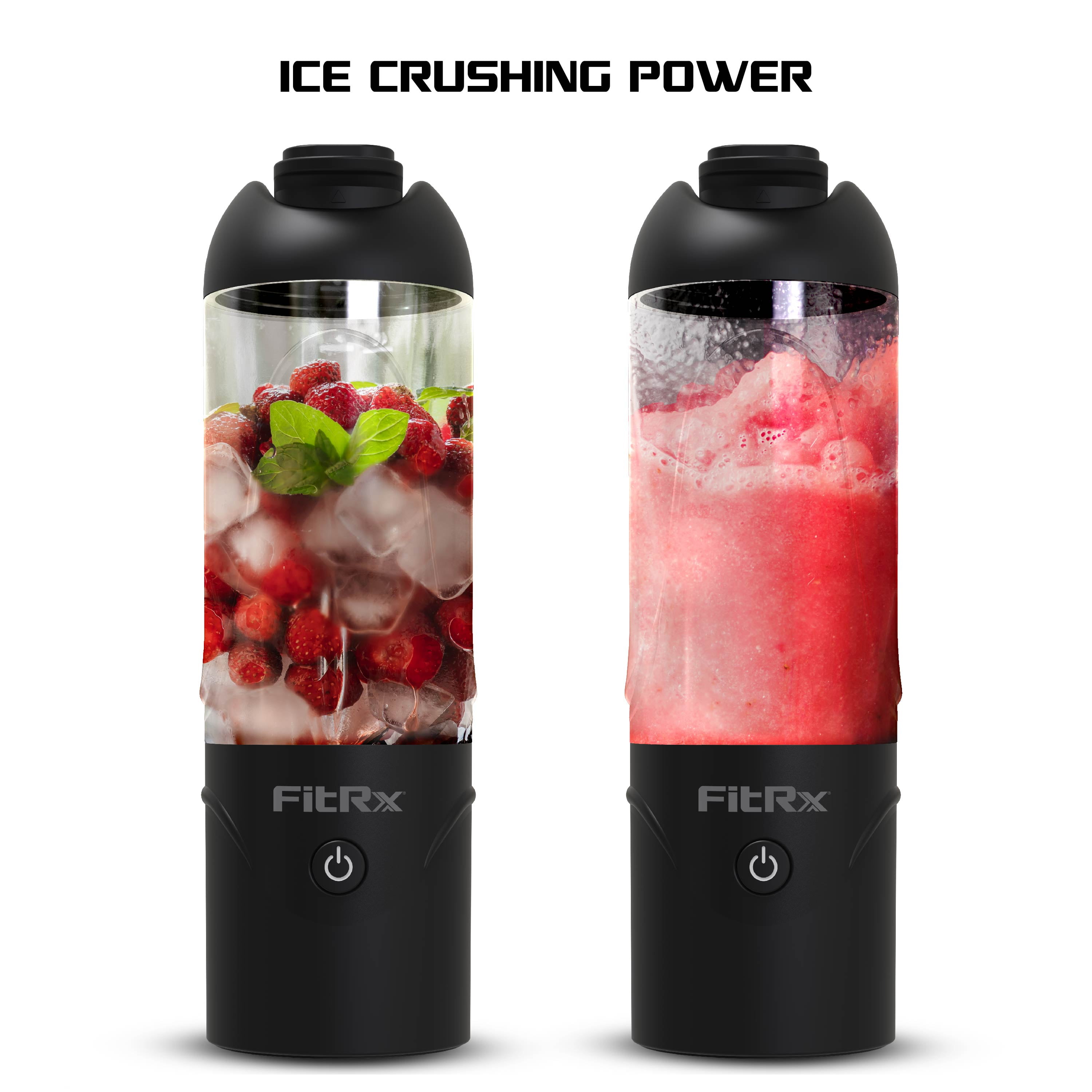 FitRx Rocket Electric Smoothie Blender Bottle, Rechargeable Portable Personal Blender, 18oz., Black (图3) FitRx Rocket Electric Smoothie Blender Bottle, Rechargeable Portable Personal Blender, 18oz., Black (图3)