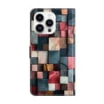thumbnail image 3 of Case For iPhone 12 Pro Max Crystal Material Painted Pattern With Multi-Card Holder Bills Slot, PU Leather Magnetic Wallet Case,Colorful,For iPhone 12 Pro Max, 3 of 6