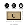 thumbnail image 2 of Evergreen Woven Coir Mat, Monogram "U", 30 x 18 Inches, 2 of 4