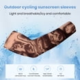 thumbnail image 5 of Yesbay 1 Pc Cycling Arm Sleeve Comfortable Anti UV Tattoo Pattern Breathable Sunscreen Sun High Elasticity Thin Arm Riding Sleeve Cycling Supplies, 5 of 7