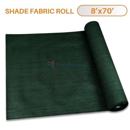 TANG Sunshades Depot 8'x70' Shade Cloth 180 GSM HDPE Dark Green Fabric Roll Up to 95% Blockage UV Resistant Mesh Net For Outdoor Backyard Garden Plant Barn Greenhouse