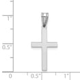 thumbnail image 2 of 14k White Gold Polished Cross Pendant - .7 Grams - Measures 18x12mm, 2 of 2