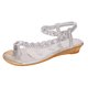 thumbnail image 2 of Sandalias planas con punta abierta y diamantes de imitación para mujer, sandalias cómodas, sandalias informales cómodas para la playa Wmkox8yii  nm1099, 2 of 4