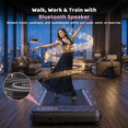 thumbnail image 2 of Walking Pad with 12-Level Auto Incline, 4 MPH Under Desk Treadmill, 2.5HP Motor, 16% Incline, APP & LED Display, 300 LBS Capacity for Home Office, Pink, 2 of 8