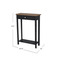 thumbnail image 5 of East at Main Marnie Slim Wood Console Table with Drawer and Shelf, Black, 5 of 6
