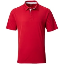 TGW Men's Collar Trim Solid Golf Polo Shirt for Golfing Red 3Xl