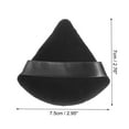thumbnail image 4 of Unique Bargains 2 Pcs Loose Powder Puff Face Soft Triangle Puff Blender Beauty Makeup Tool Short Plush Black, 4 of 6
