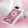 thumbnail image 5 of Funda para Google Pixel 8A 5G con Brillo Líquido Flotante, Purpurina, Parachoques y Anillo Giratorio Soporte, 5 of 5