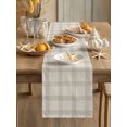 thumbnail image 3 of Grey Checkered Table Runner 90 Inches Long, Rustic Farmhouse Buffalo Plaid Cotton Linen Table Runners Dresser Scarves, Decorative Fabric Tabletop Scarf Furniture Cover for Home Dinner Party 13"x90", 3 of 9