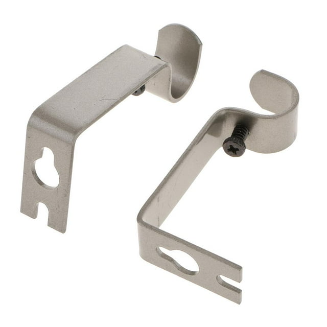 2 Unids / Set Soporte De Pared Soporte De Pared Soporte De Pared Accesorios Para Barras De Cortina Barra De Cortina gris