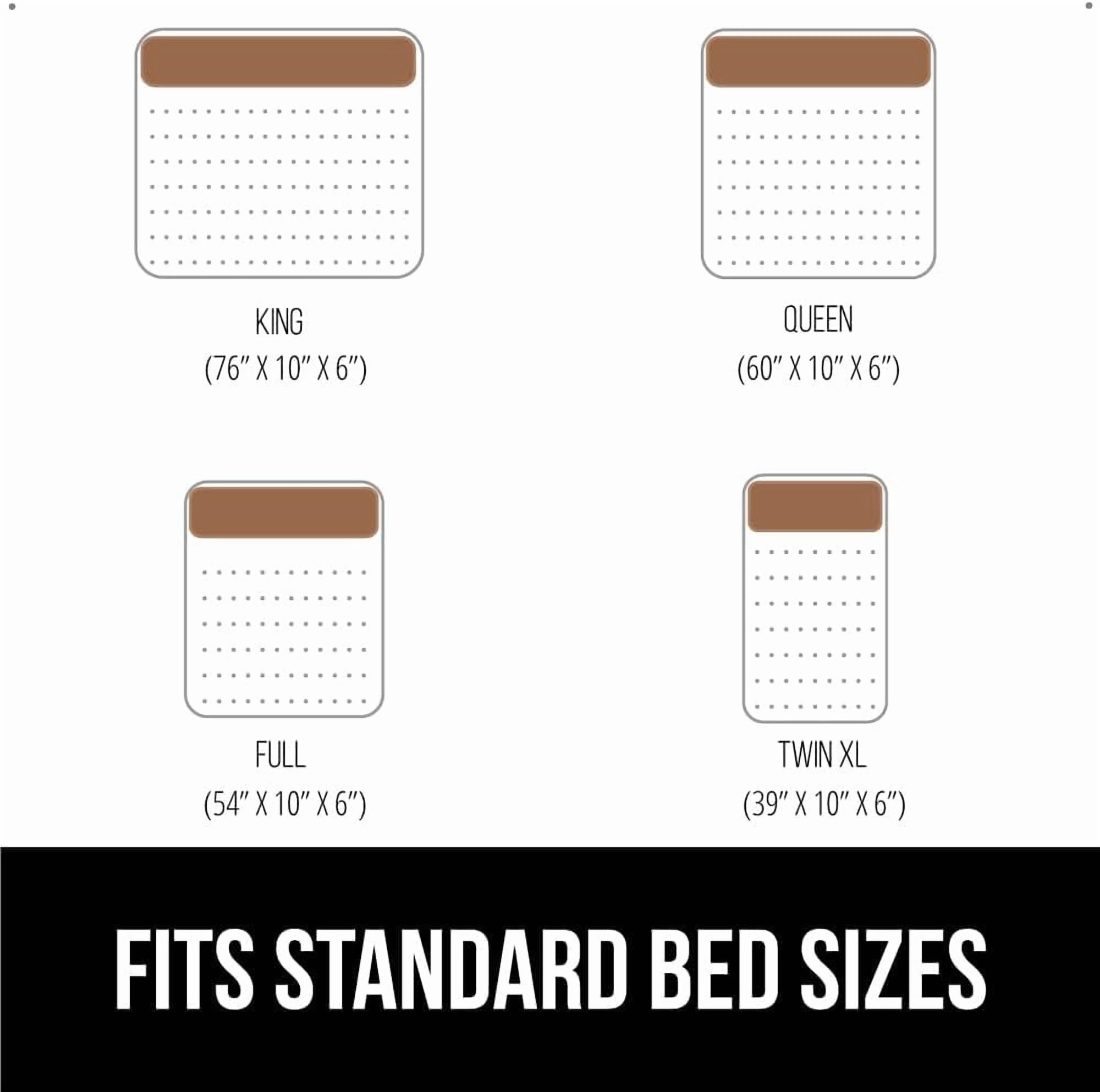 High Density Foam Bed Wedge Pillow for Headboard Gap, Mattress Gap Filler with Gripping Dots for Support, King Size White