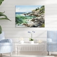 thumbnail image 2 of Designart "Rocky Coastal Shores" Landscapes Metal Wall Art Prints, 2 of 5