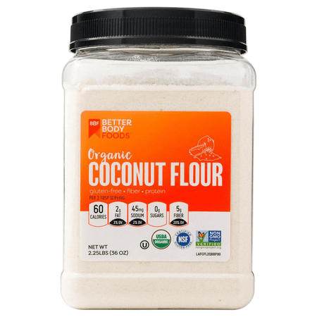 Better Body Foods Organic Gluten-Free Coconut Flour  2.25 lb [Pack of 3]