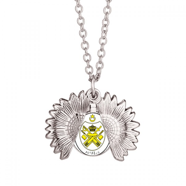 Malasia Asia emblema nacional Collar de girasol collar collar collar colgante
