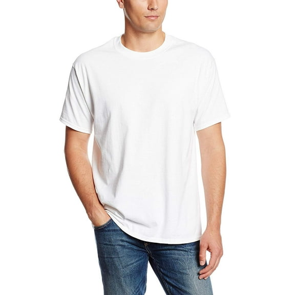 Hanes Preshrunk 100% Cotton 6.1oz. Beefy-T - Born To Be Worn T-Shirt (Pack of 2) 2 White